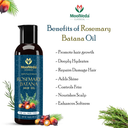 Moolveda Rosemary Batana Hair oil - 100ml