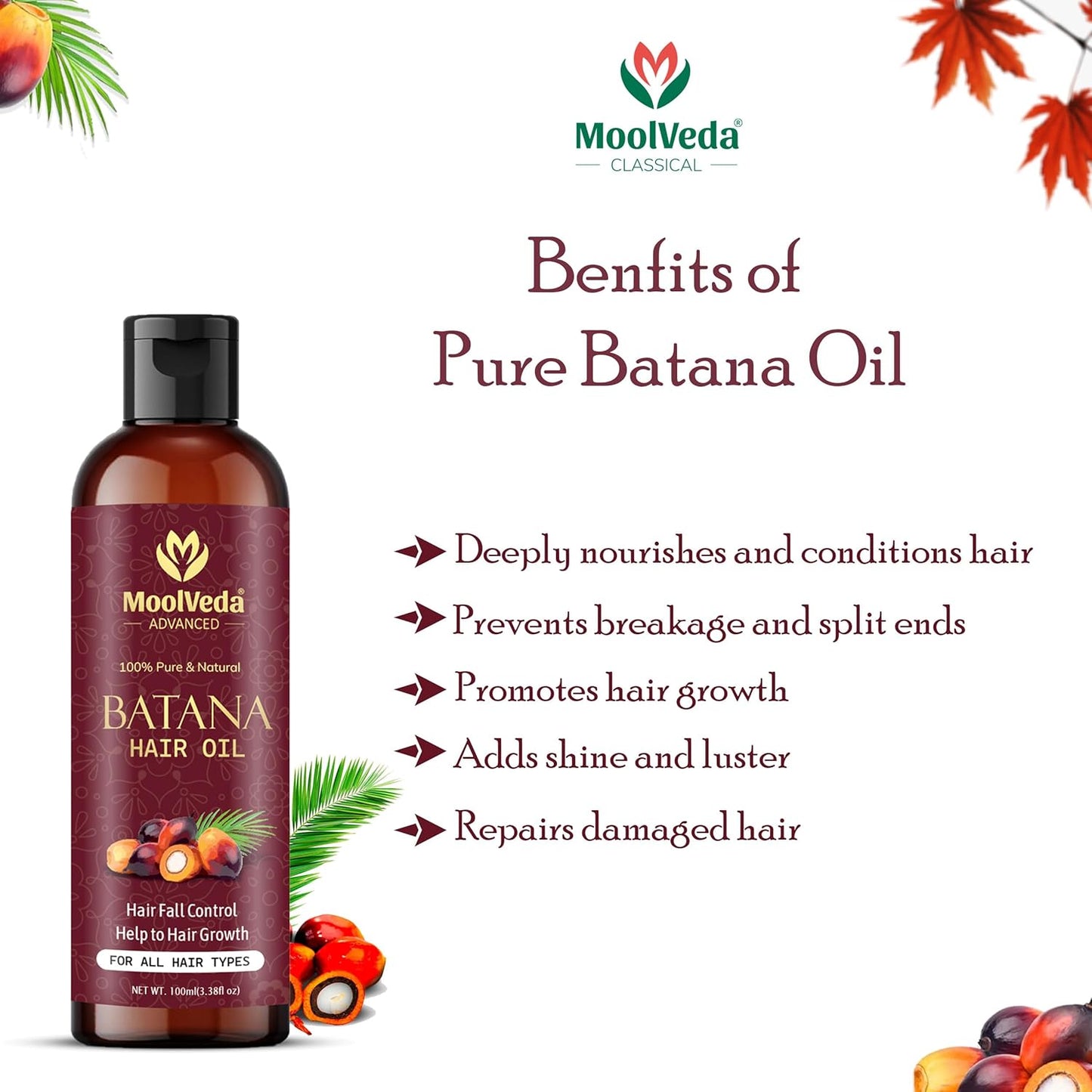 Moolveda Pure Batana Hair Oil