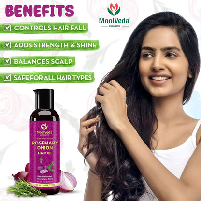 Moolveda Rosemary Onion Hair Oil 100ml